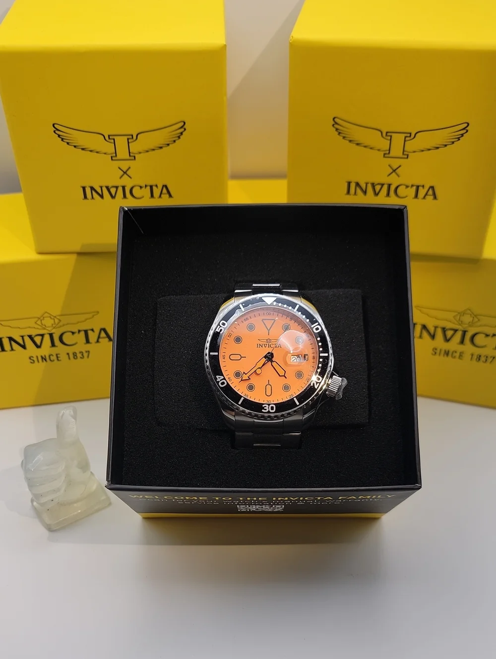 Invicta ⌚️ Men’s Pro Diver 48884 Velmora 46mm Watch Orange Dial Offset Crown